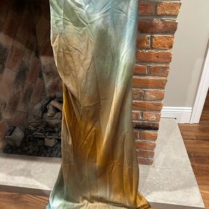 Zara Blue and Gold Gradient Fabric